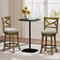 Costway Swivel Bar Stools Set of 2/4, 25” Counter Height Barstools with Backrests for Kitchen